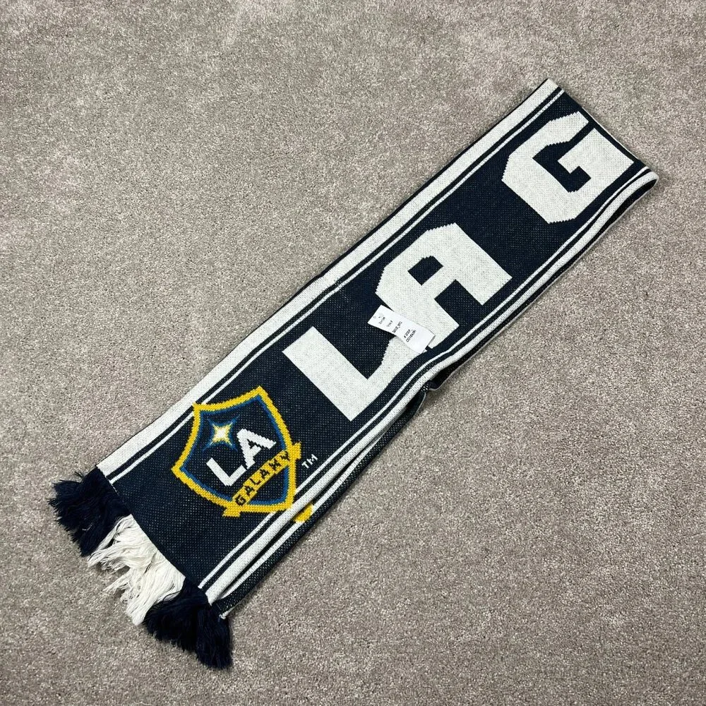 Adidas Unisex One Size Navy White MLS Los Angeles‎ Galaxy Soccer Scarf NWT